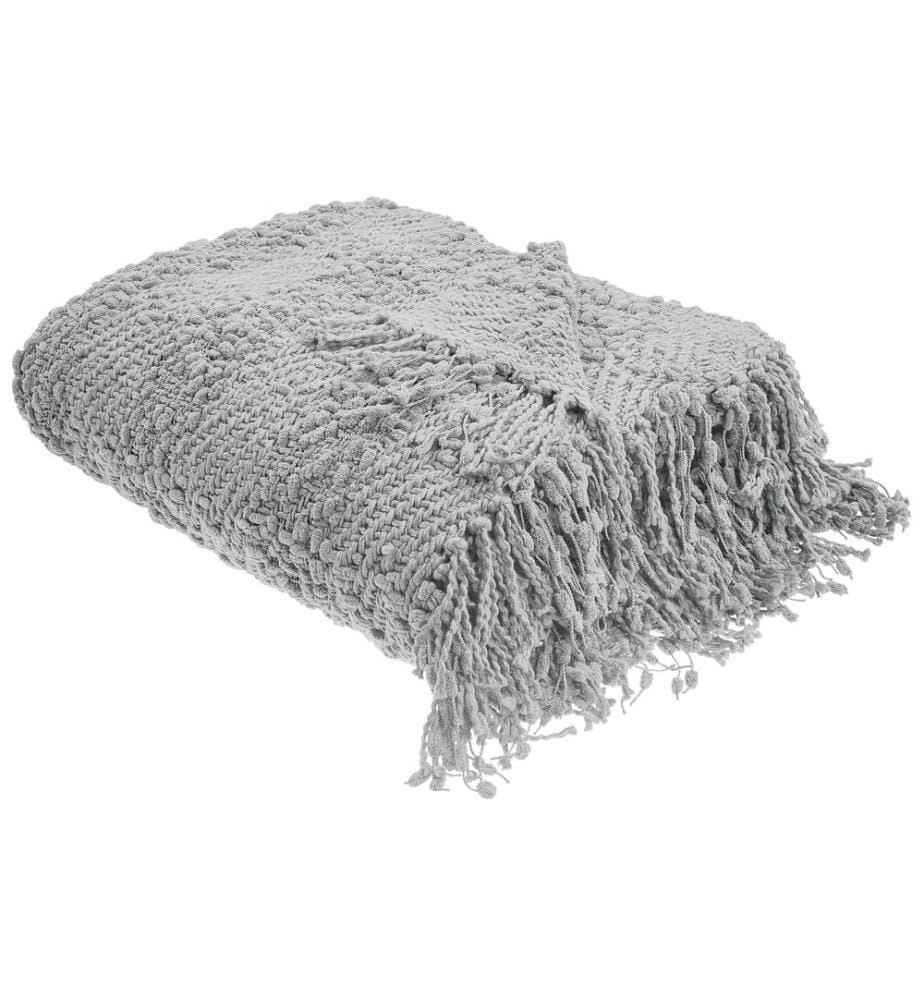 Couverture VELLA Coton 220 x 240 cm Gris