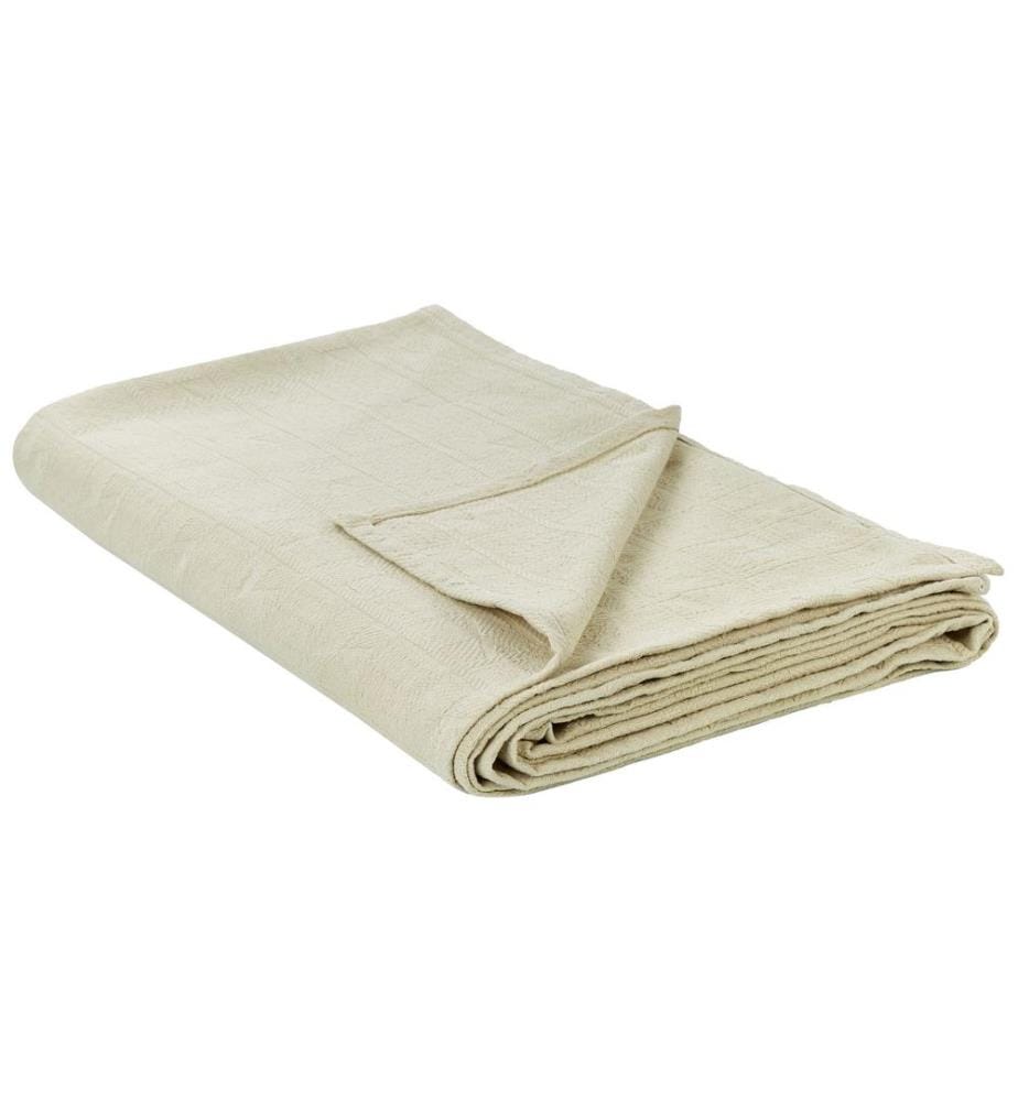 Couvre-lits MARAKA Coton 200 x 220 cm Beige clair
