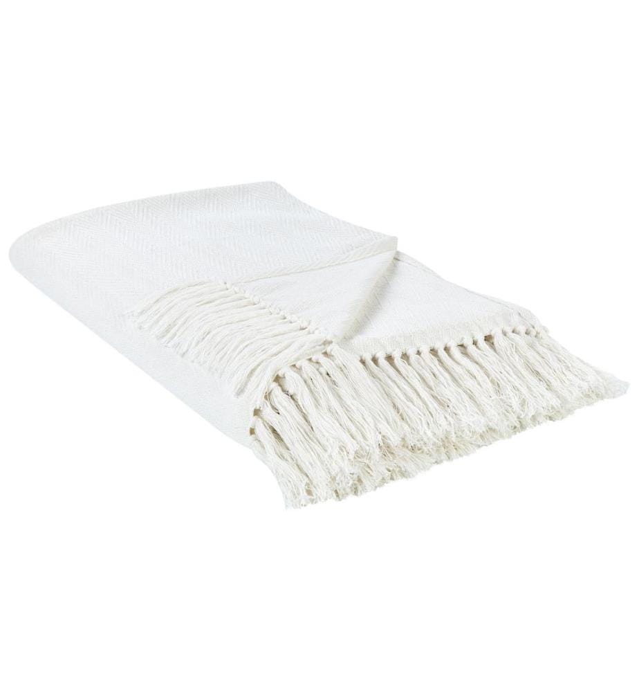 Couverture AMPARA Coton 220 x 240 cm Blanc cassé