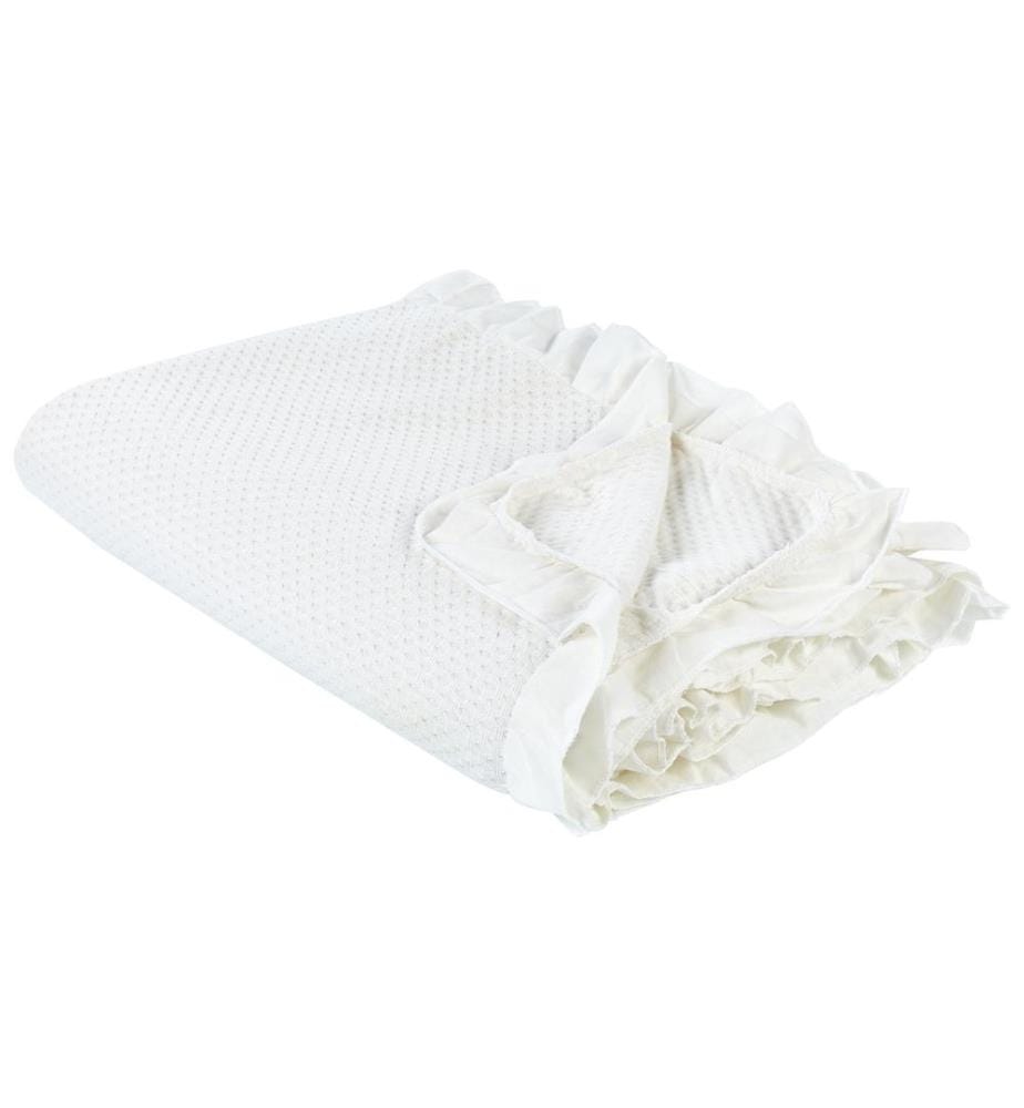 Couvre-lits HATTON Coton 220 x 240 cm Blanc cassé