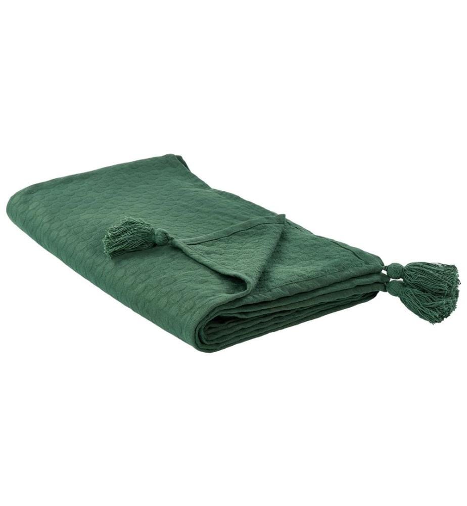 Couvre-lits LINDULA Coton 150 x 200 cm Vert