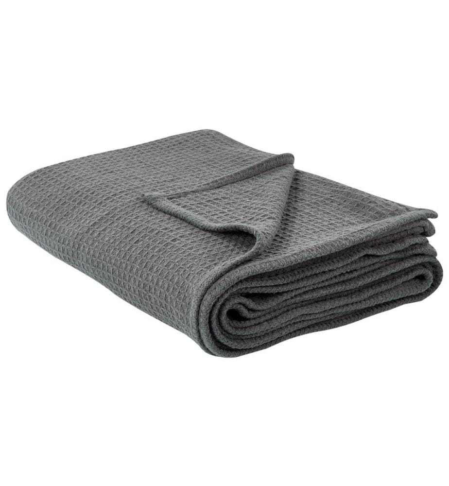 Couvre-lits RAGALA Coton 220 x 240 cm Gris foncé