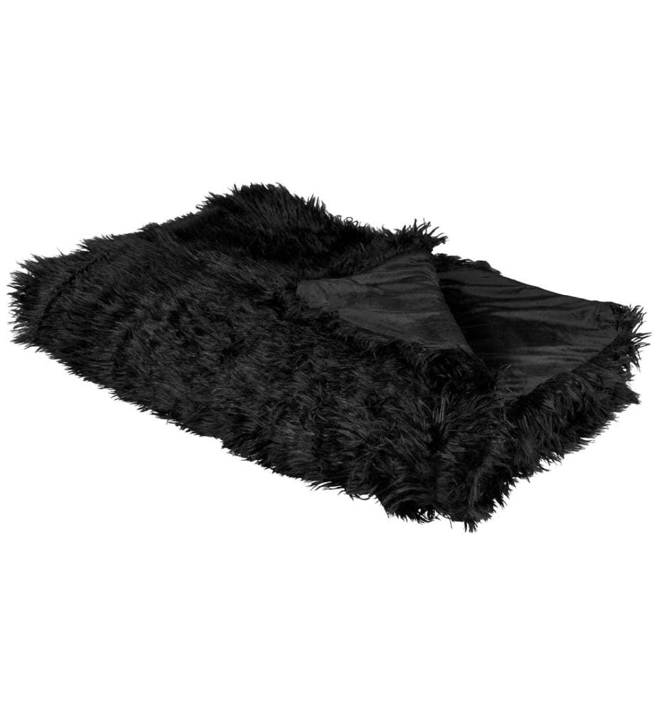 Couvre-lits DELICE Tissu 150 x 200 cm Noir