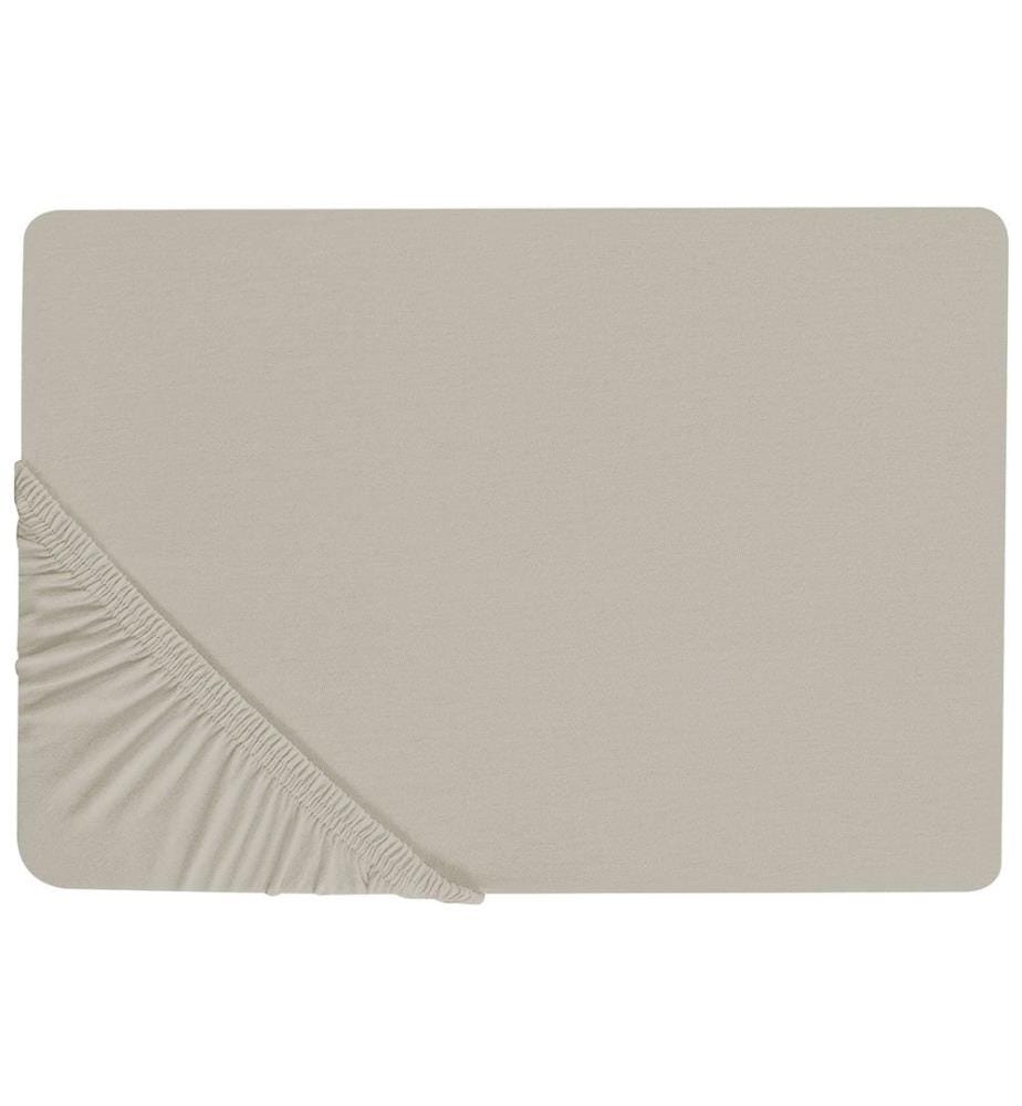 Drap housse JANBU Coton 200 x 200 cm Taupe