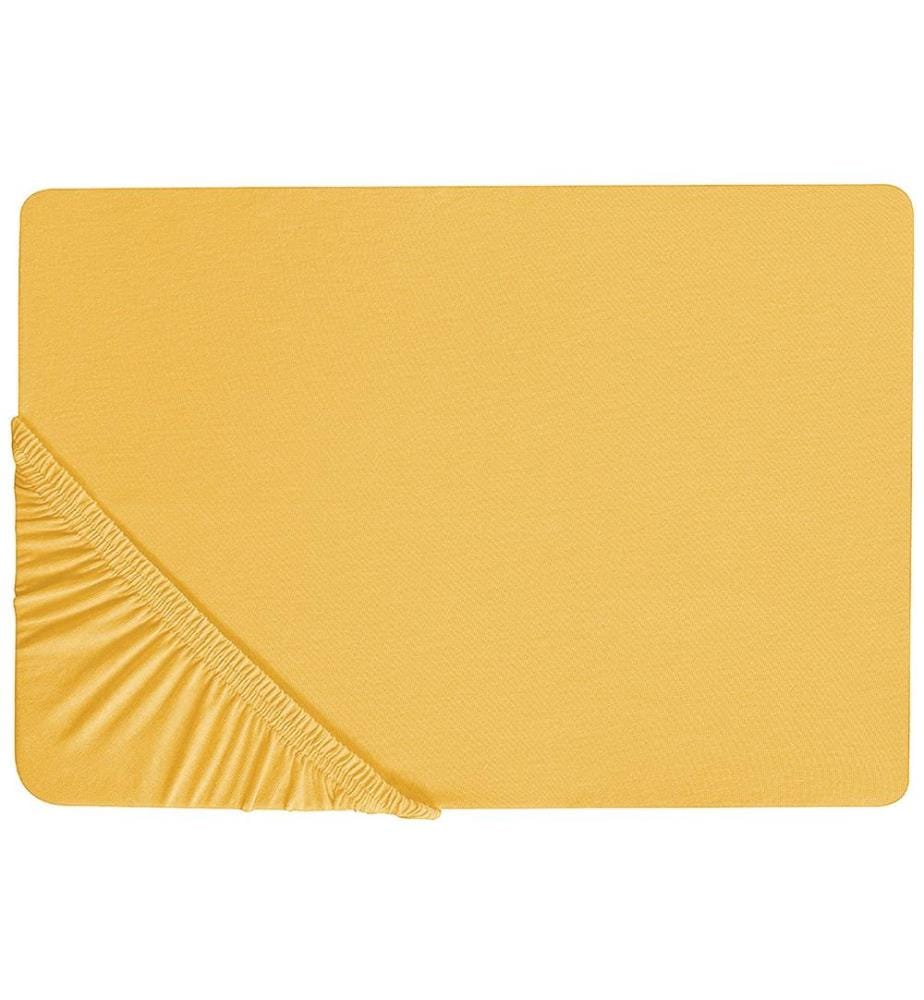 Drap housse JANBU Coton 90 x 200 cm Moutarde