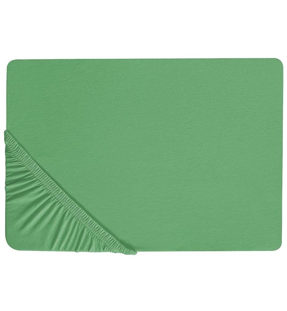 Drap housse JANBU Coton 160 x 200 cm Vert