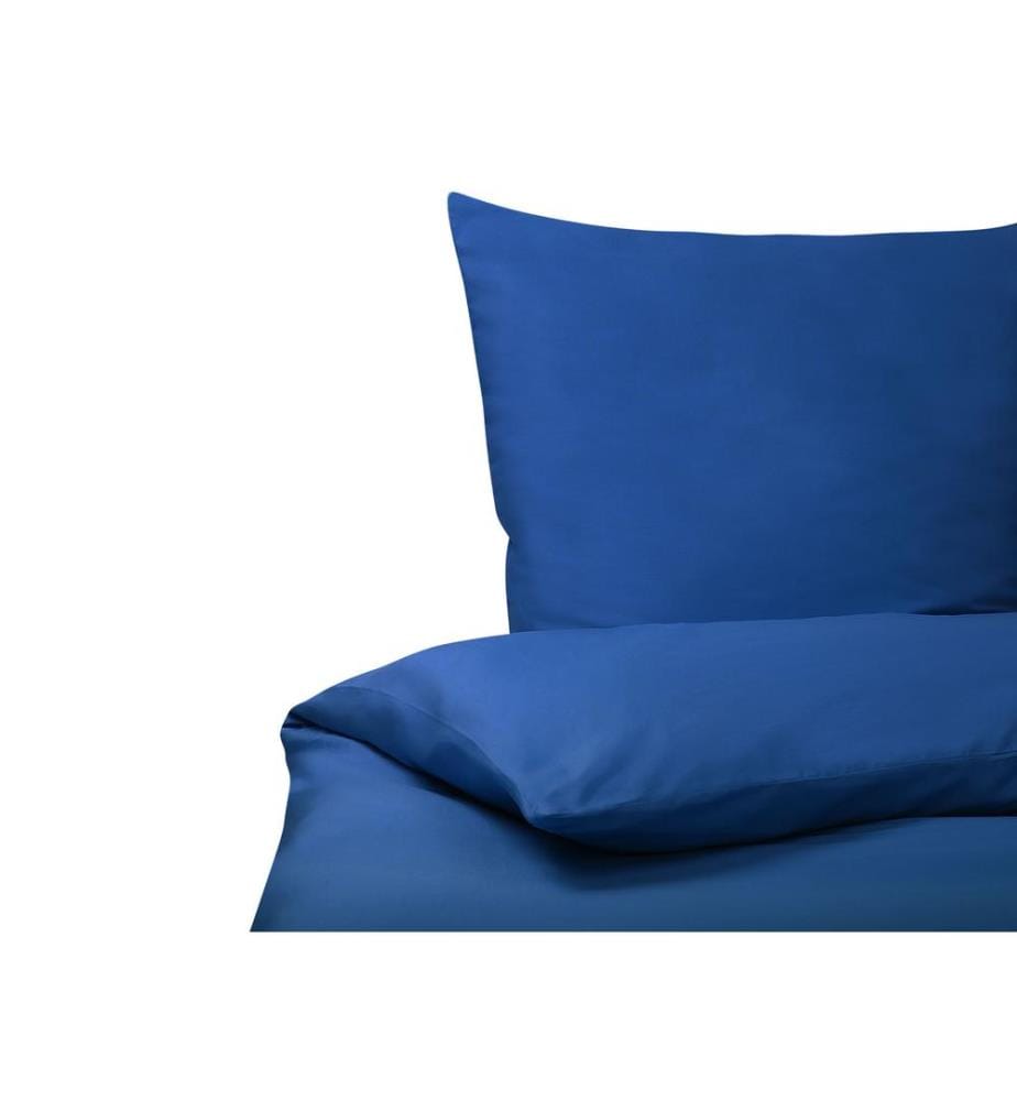 Ensemble de housses de couette HARMONRIDGE Satin de coton 220 x 240 cm Bleu foncé