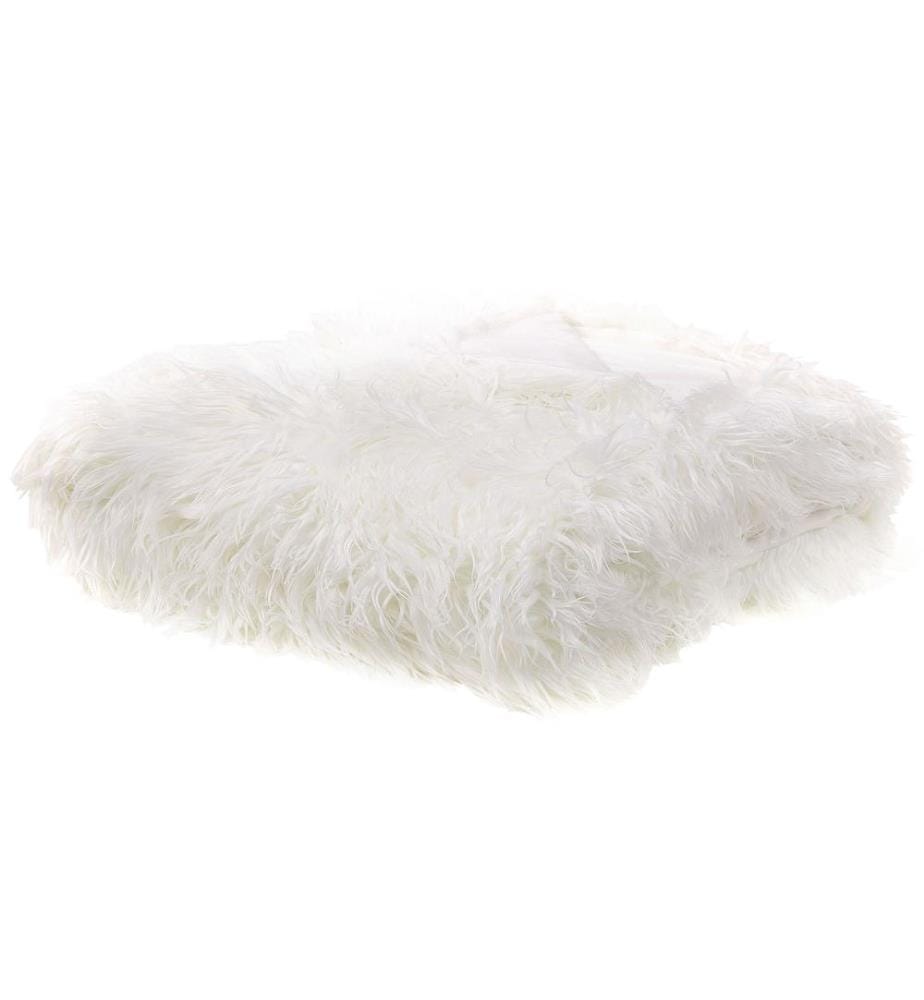 Couvre-lits DELICE Tissu 200 x 220 cm Blanc
