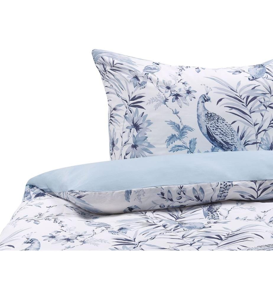 Ensemble de housses de couette BALLARD Satin de coton 155 x 220 cm Bleu