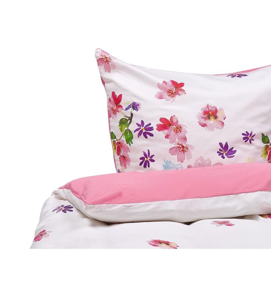 Ensemble de housses de couette LARYNHILL Satin de coton 155 x 220 cm Rose