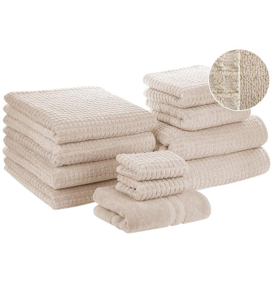 Lot de 11 serviettes ATAI Coton Beige