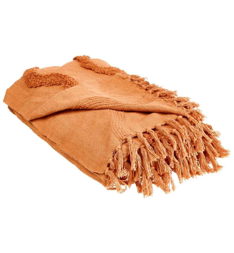 Couverture KHARI Coton 150 x 200 cm Orange
