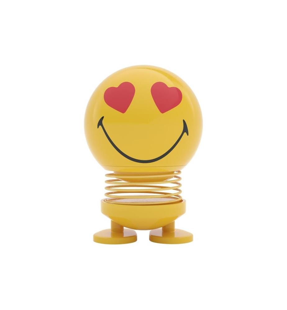 HOPTIMIST - Objet à exposer Bumble Smiley Love S 8 cm, Jaune