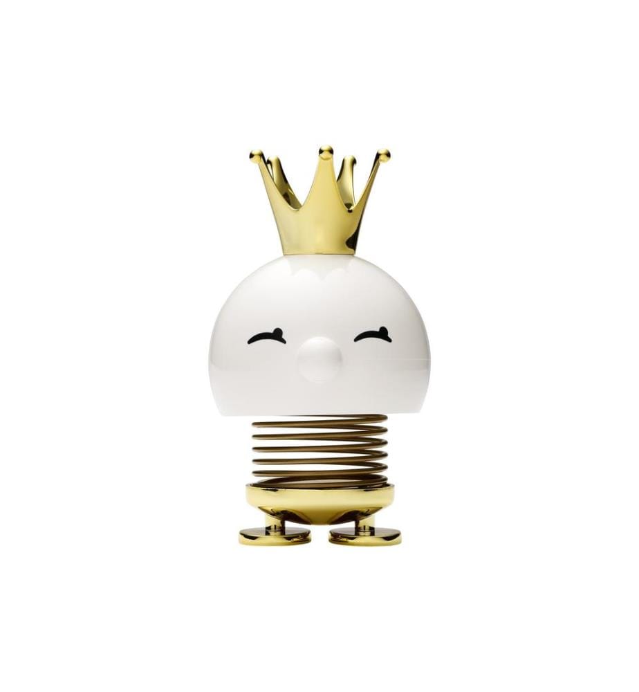 HOPTIMIST - Objet à exposer Bimble reine M 12.1 cm, Doré/Blanc