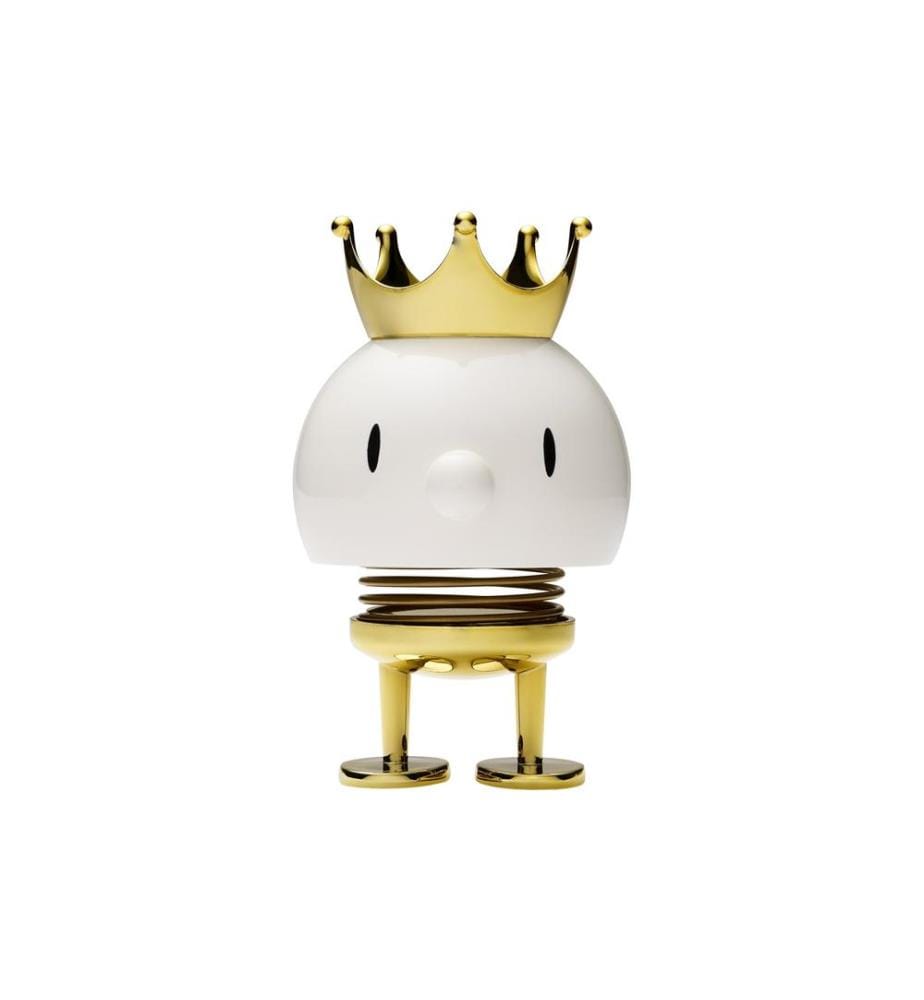 HOPTIMIST - Objet à exposer Bumble roi M 12.1 cm, Doré/Blanc