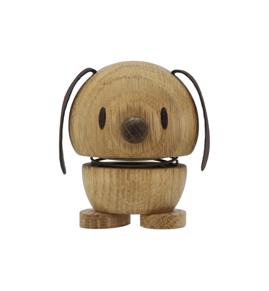 HOPTIMIST - Objet à exposer Bumble chien Oak S 6.9 cm, Nature