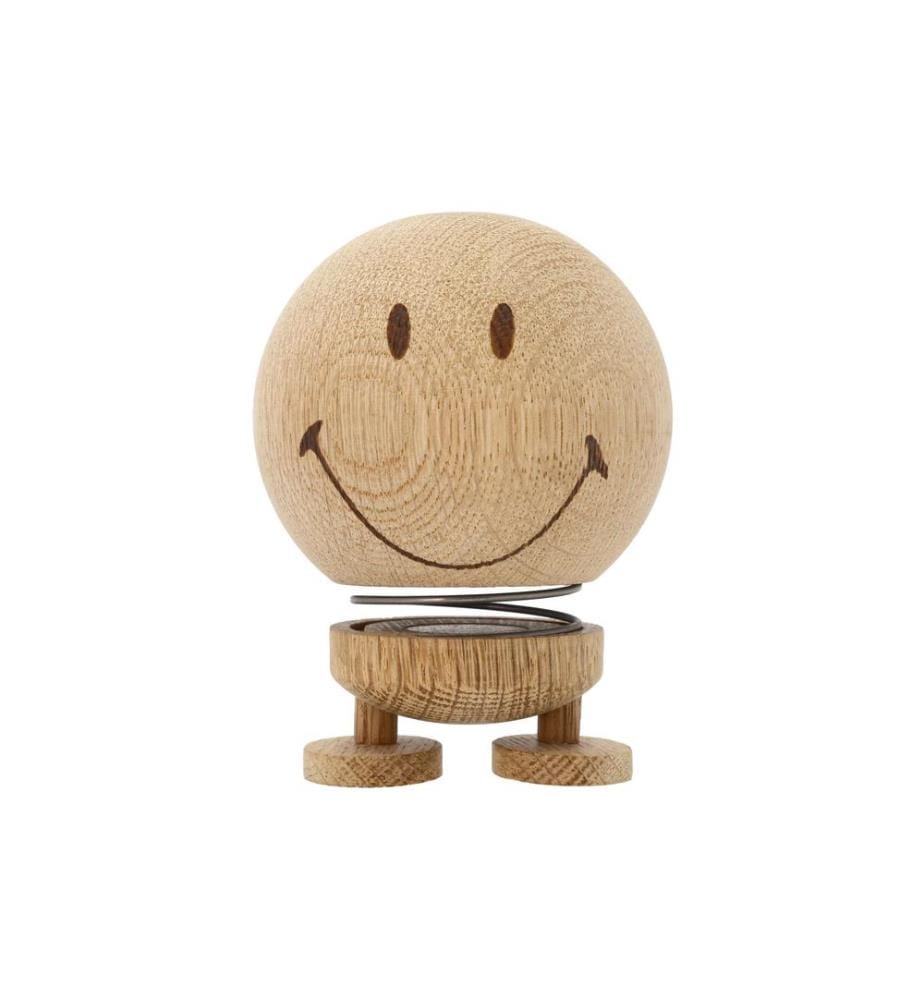 HOPTIMIST - Objet à exposer Bumble Smiley Oak S 6.6 cm, Nature