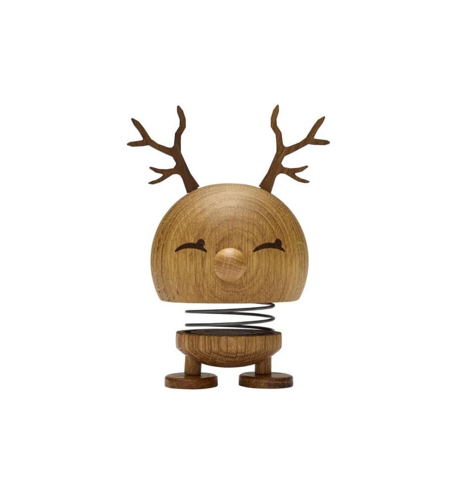 HOPTIMIST - Objet à exposer Bimble renne Oak M 14 cm, Brun