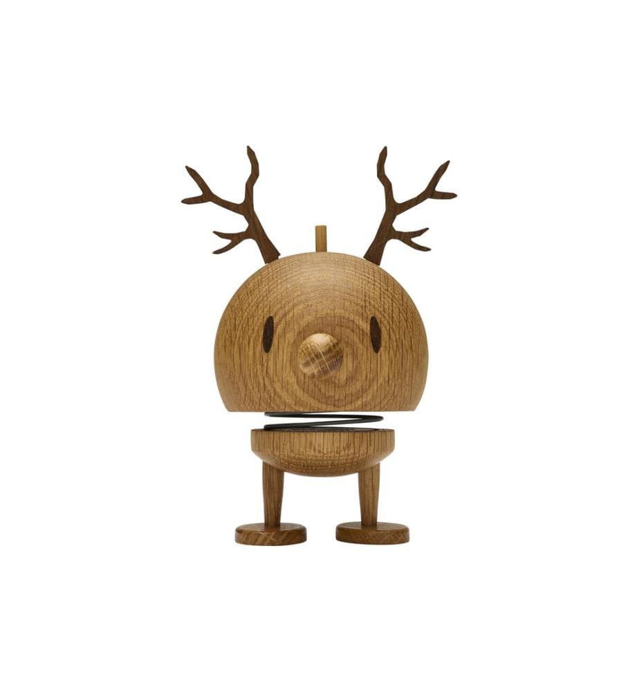 HOPTIMIST - Objet à exposer Bumble renne Oak M 14 cm, Brun