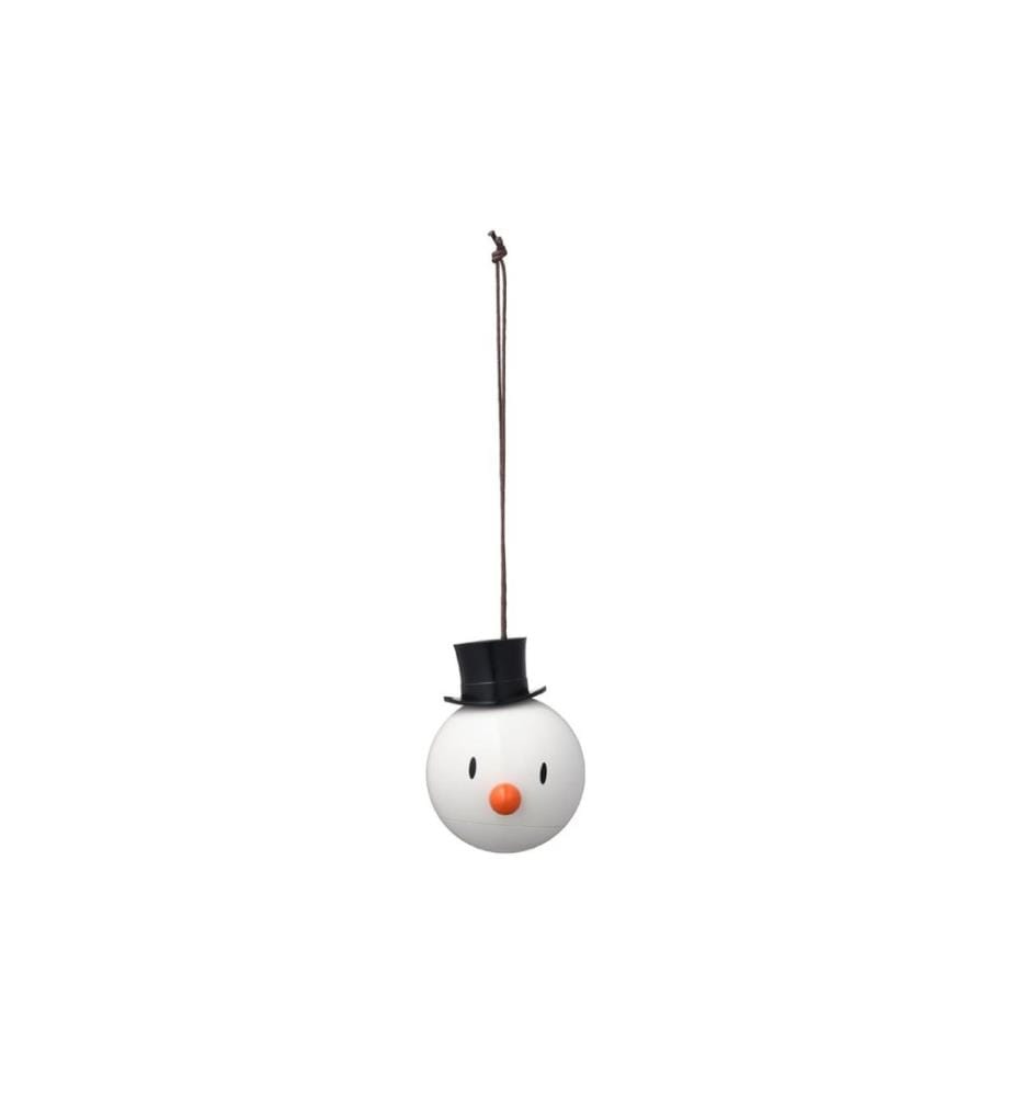 HOPTIMIST - Boule de Noël Bonhomme de neige 2 pièces, Blanc