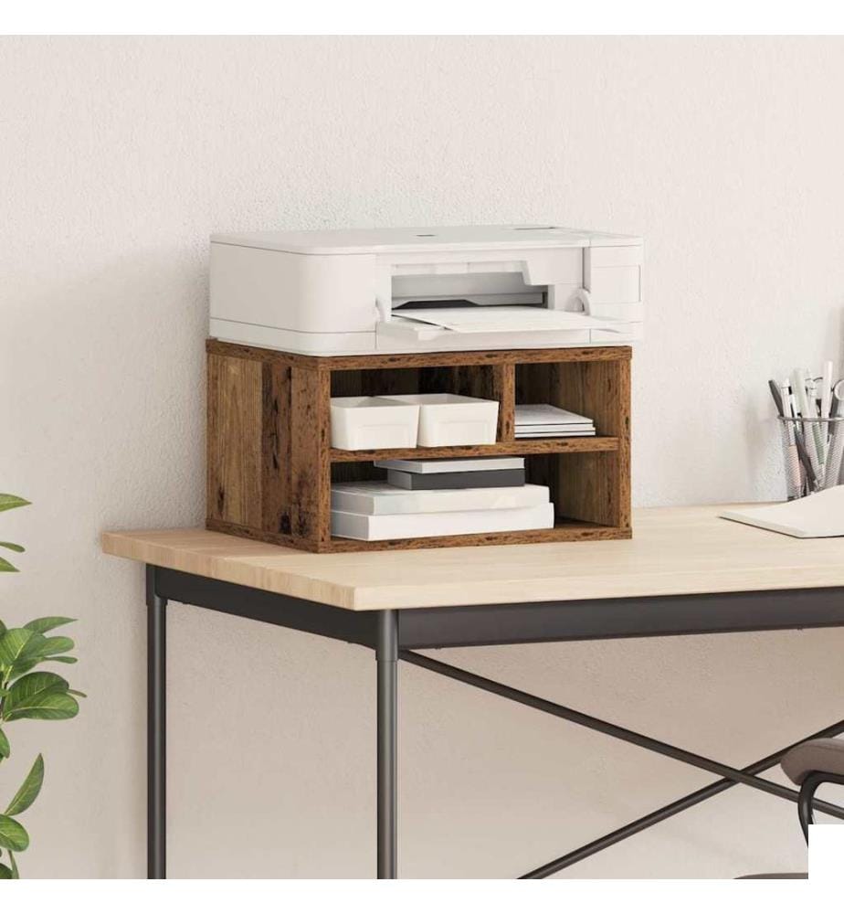 Support d'imprimante Bois ancien 40 x 32 x 22,5 cm