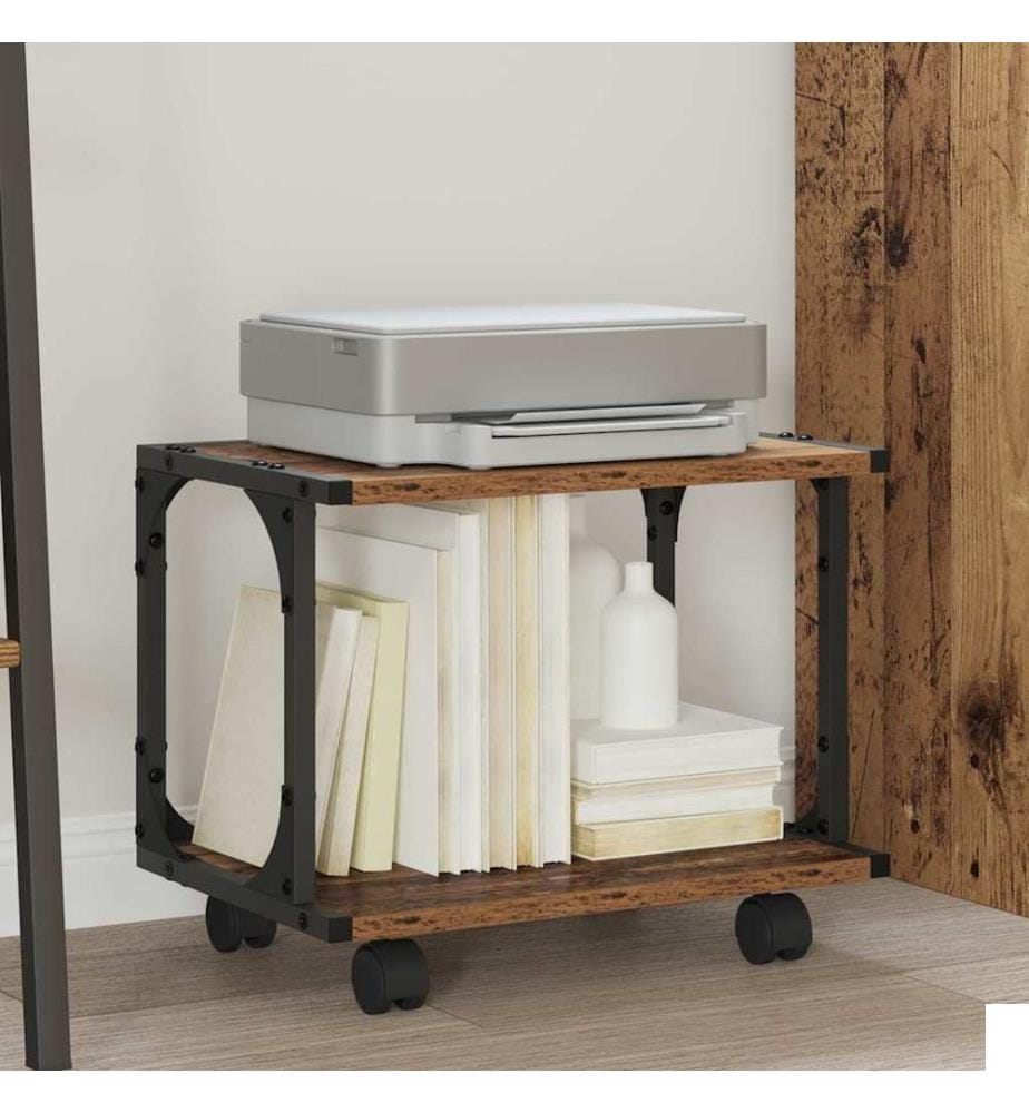 Support d'imprimante Bois Ancien 41 x 28 x 33.5 cm