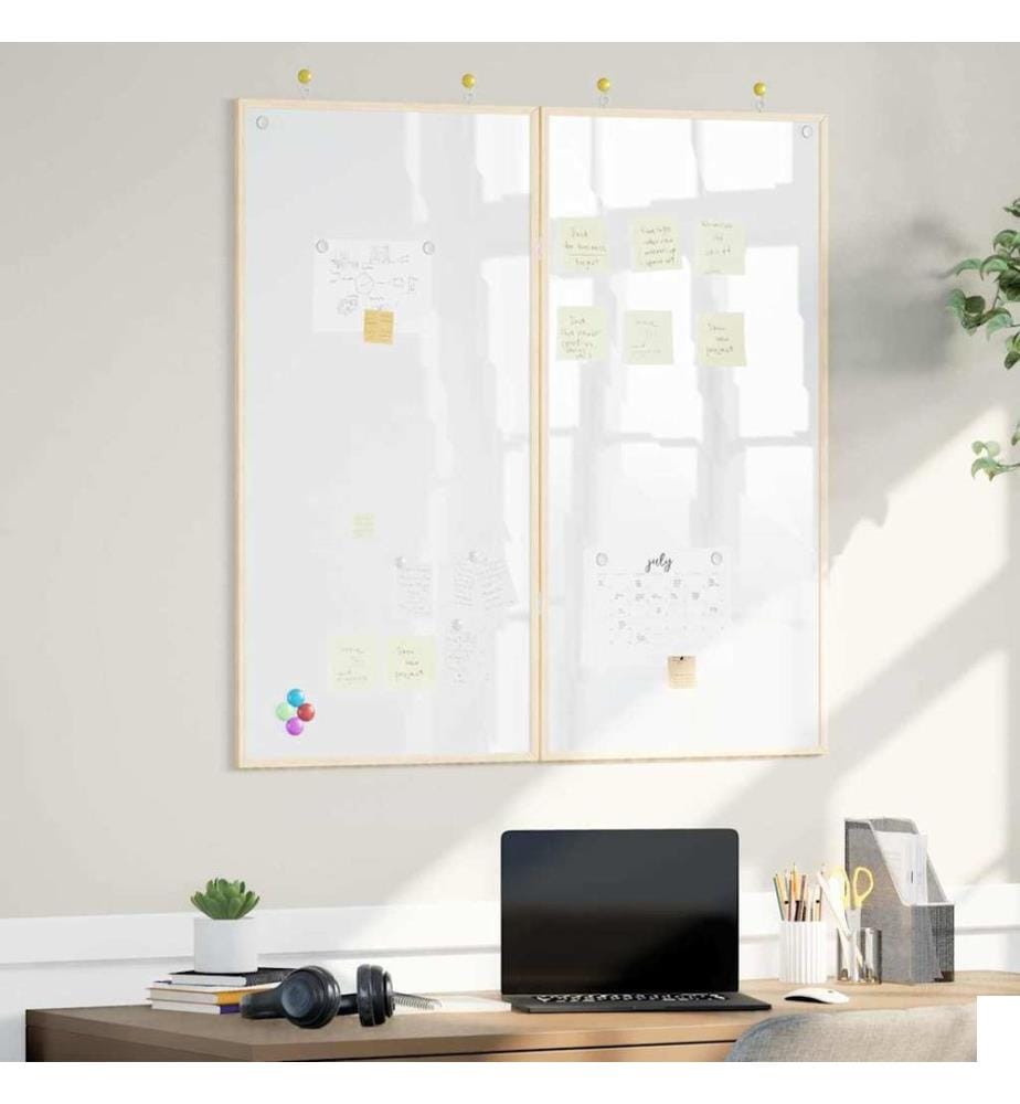 Tableau d'Affichage Blanc 100 x 100 x 1,4 cm Bois de pin massif