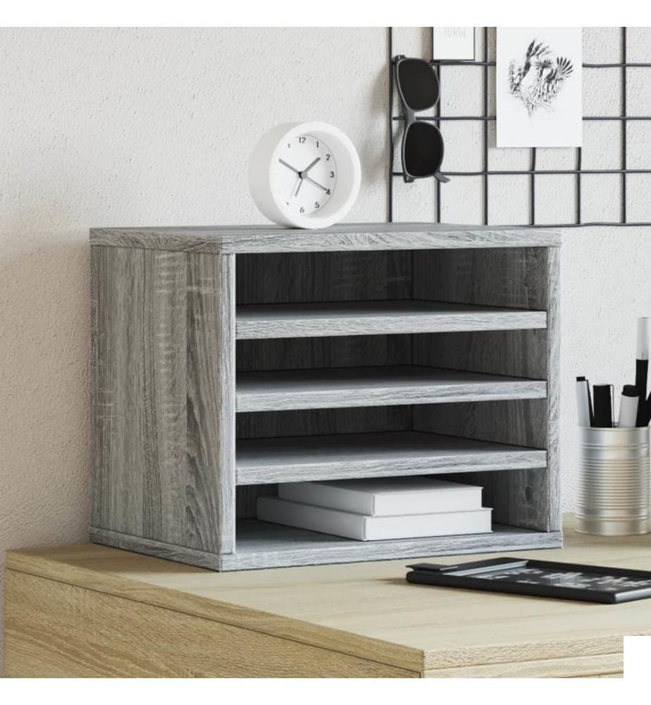 Organisateur de bureau sonoma gris 36x26x29,5 cm