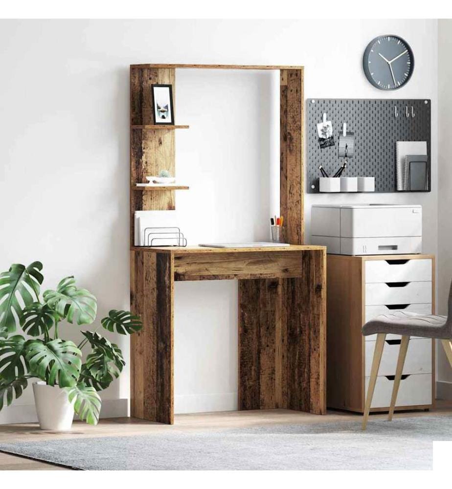 Bureau Bois Ancien 78,5 x 37 x 154,5 cm Bois d'ingénierie