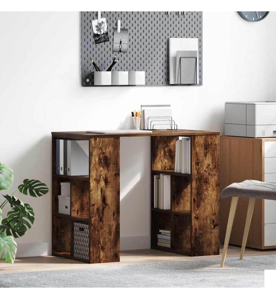 Bureau Chêne fumé 90 x 50 x 75 cm Bois d'ingénierie