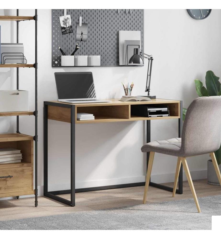 Bureau Chêne artisan 100 x 50 x 75 cm Bois d'ingénierie
