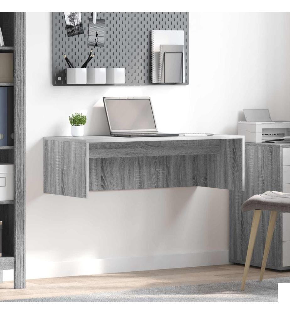 Bureau mural Gris Sonoma 100 x 45 x 30 cm Bois d'ingénierie