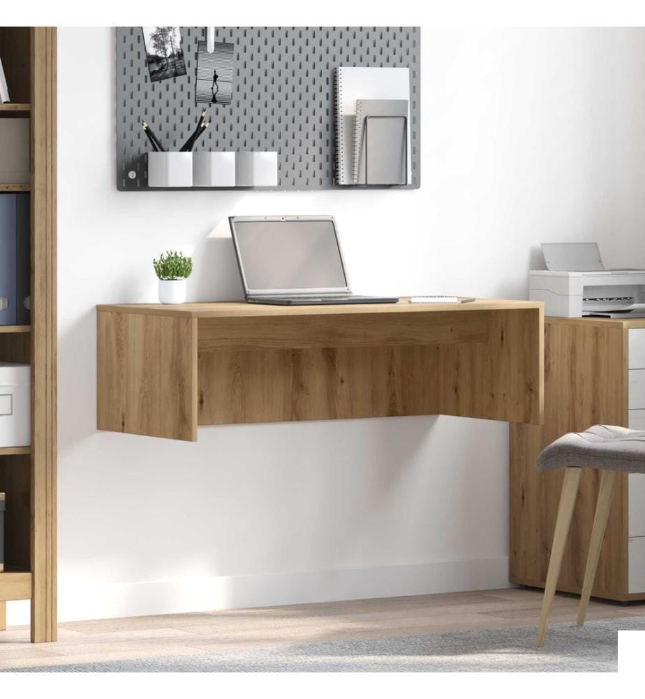 Bureau mural Chêne artisanal 100 x 45 x 30 cm Bois d'ingénierie