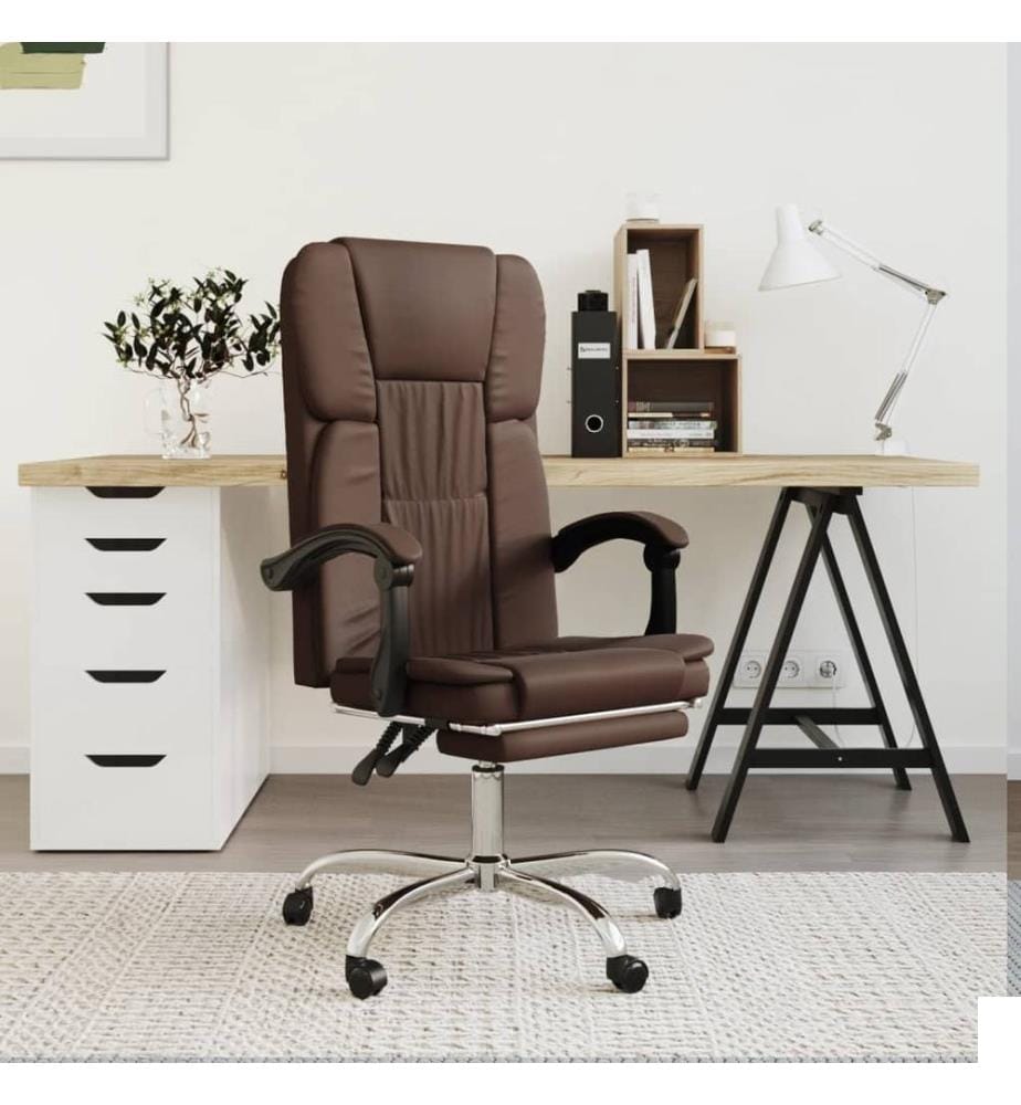 Fauteuil inclinable de bureau Marron Similicuir