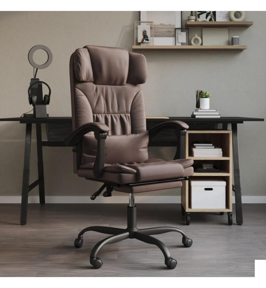 Fauteuil inclinable de bureau Marron Similicuir
