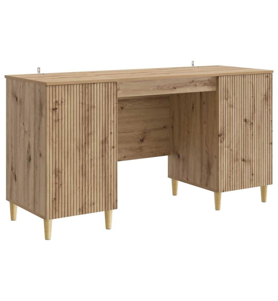 vidaXL Bureau Chêne artisanal 142,5 x 50 x 75 cm Bois d'ingénierie