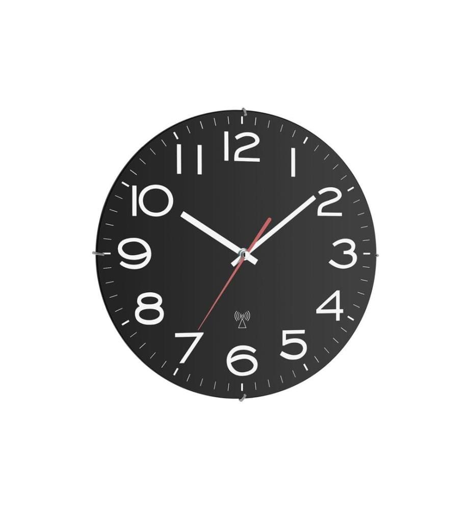 TFA DOSTMANN - Horloge murale radio Noir, Ø 31 cm