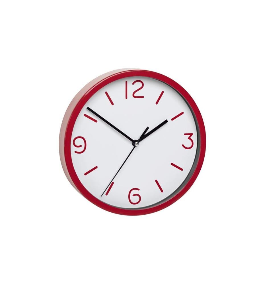 TFA DOSTMANN - Horloge murale Analog Ø 20 cm, Rouge foncé