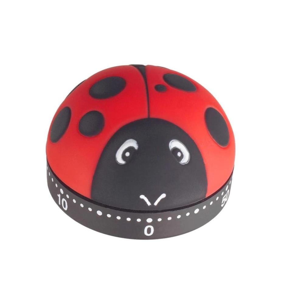 TFA DOSTMANN - Minuteur de cuisine Coccinelle rouge/noir