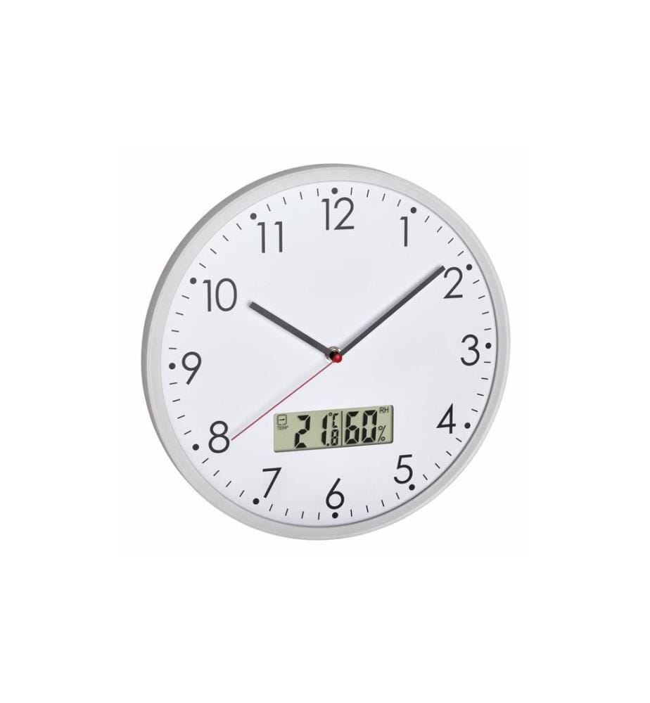 TFA DOSTMANN - Horloge murale Ø 30.2 cm, blanc