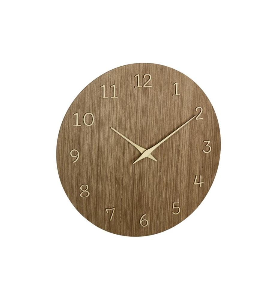 TFA Dostmann Horloge murale analogique en bois Brun foncé