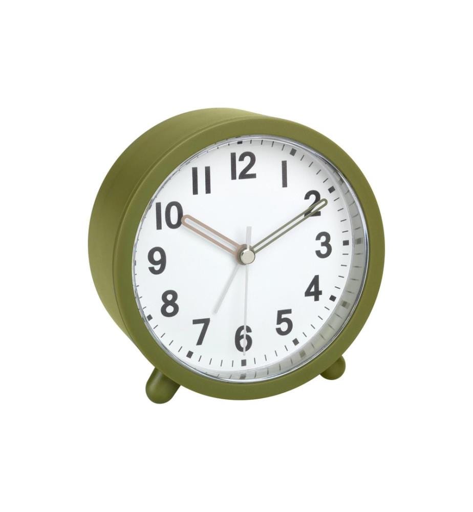 TFA Dostmann Réveil Quartz analogique plastique vert olive