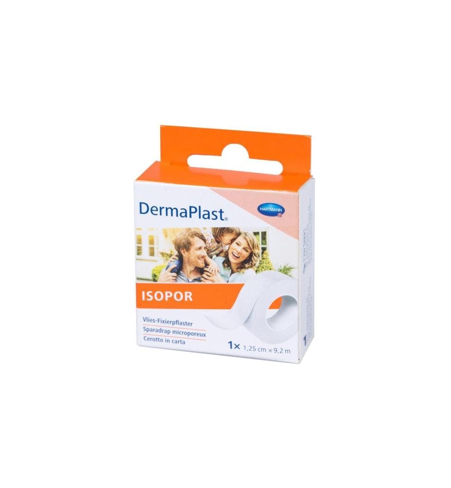 DermaPlast - Bande adhésive Isopor blanc 1.25 cm x 9.2 m
