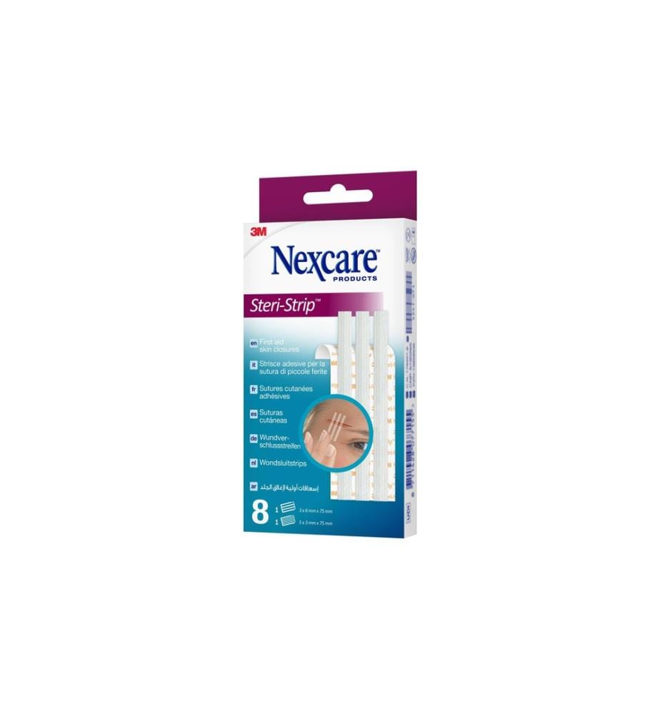 3M Nexcare - Steri-Strip bande de cicatrisation blanc, 8 pièces