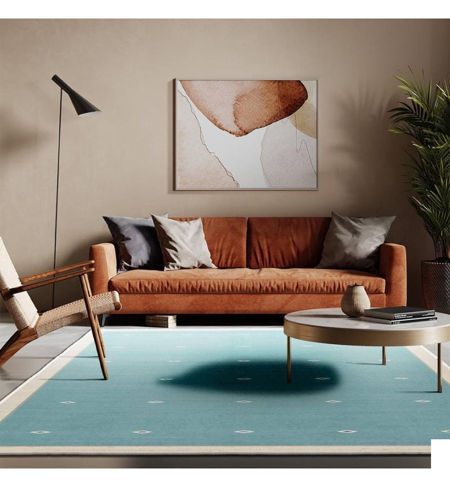 Tapis, 40 x 60, bleu, 100% POLYESTER