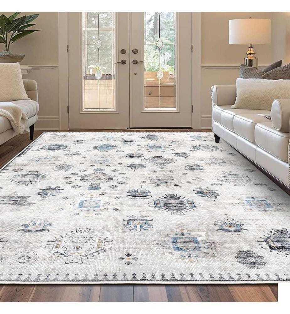 Tapis, 40 x 60, blanc, 100% POLYESTER