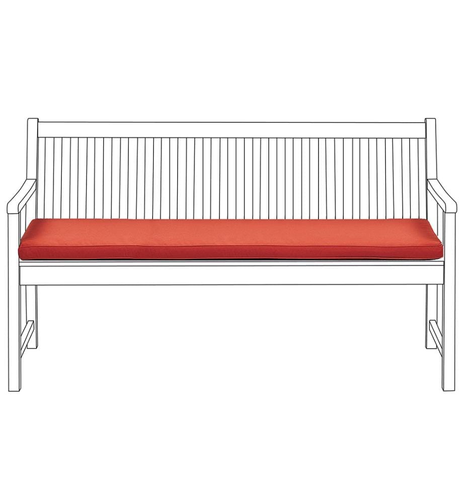 Coussin de banquette VIVARA 152 x 54 cm Rouge foncé