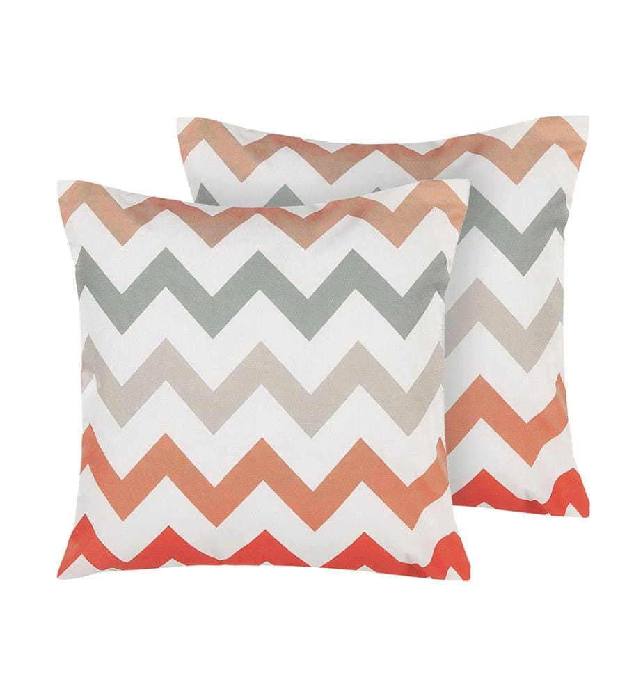 Lot de 2 coussins d'extérieur LAGARO Motif à chevrons 45 x 45 cm Multicolore