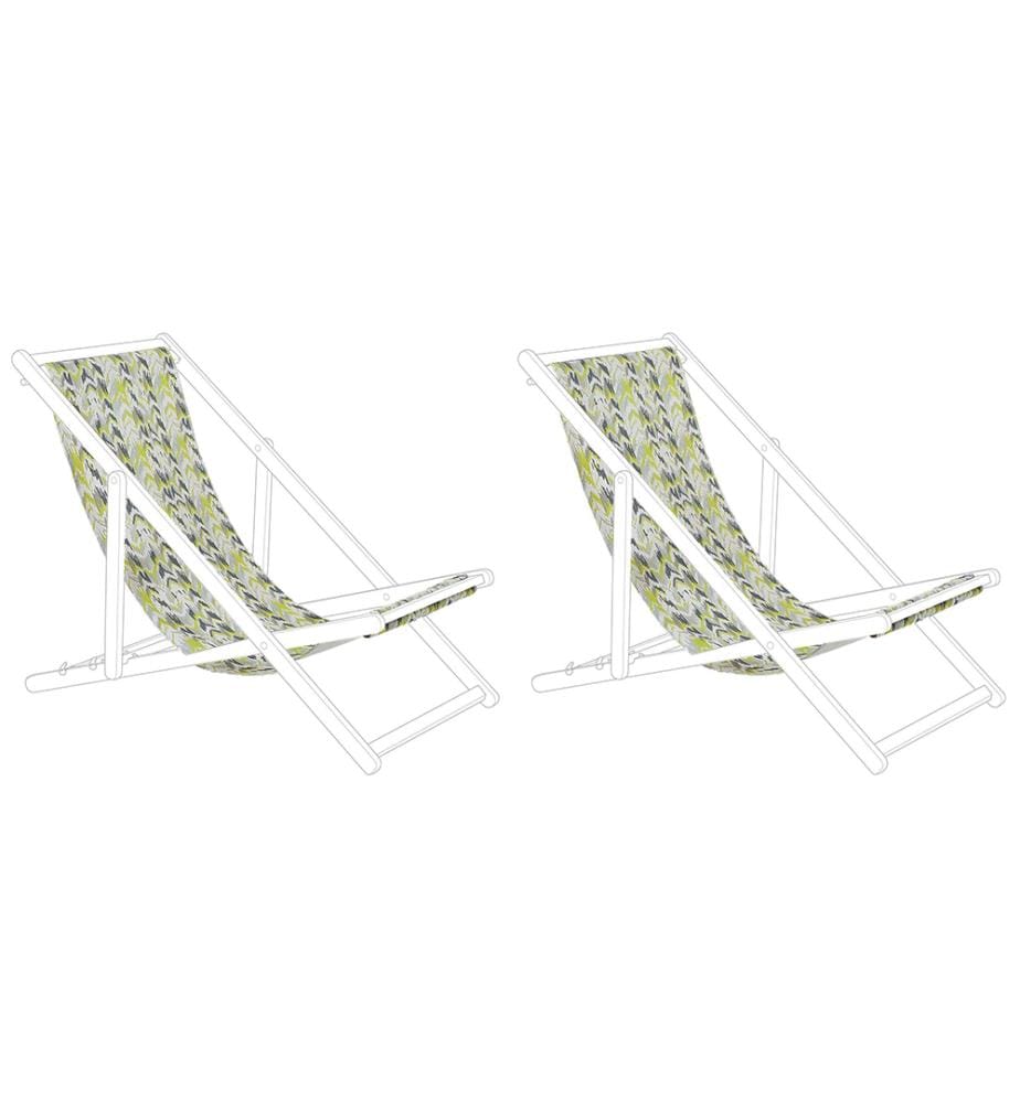 Lot de 2 tissus de remplacement pour chaises longues ANZIO/AVELLINO 113 x 44 cm Jaune