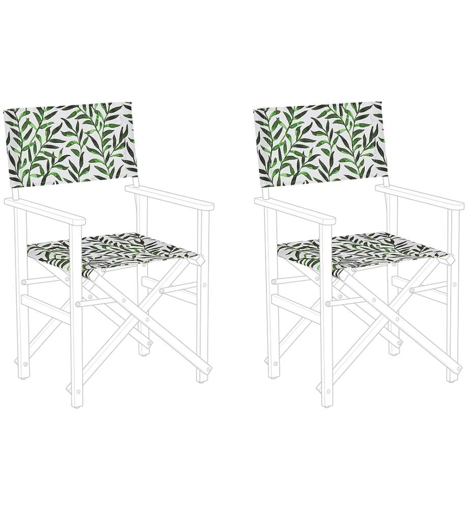 Lot de 2 tissus de remplacement pour chaises de jardin CINE Blanc